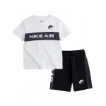 NSW Short Sleeve Air Shorts Set (Toddler) Black/White