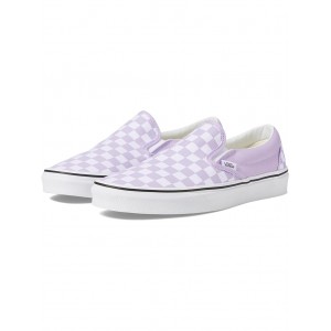 Classic Slip-On Color Theory Checkerboard Purple Heather