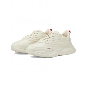 Running Style Sneakers with Thick Rubber Sole Cream