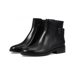 Hampshire Buckle Bootie Black Leather