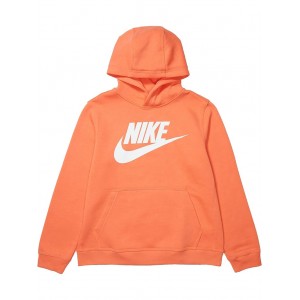 Sportswear Club Fleece Pullover - Extended Size (Big Kids) Turf Orange/White