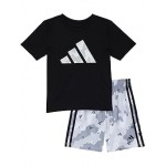 Poly Tee & Camo All Over Print Shorts (Infant) Black