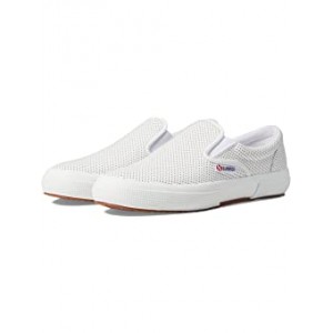 2707 - Slip-On Perforated Leather White
