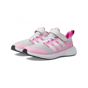 Adidas Kids Fortarun 2.0 Elastic Lace Sneakers (Little Kid/Big Kid) Grey One/White/Beam Pink