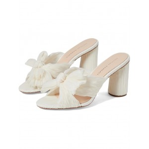 Penny Pleated Knot Mule Pearl