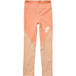 Sportswear Tights (Little Kids/Big Kids) Apricot Agate/Shimmer/White