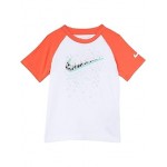 Swoosh Pixel Raglan Graphic T-Shirt (Toddler) White/Bright Crimson