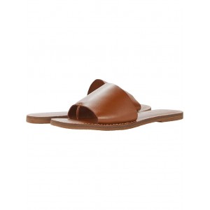 The Boardwalk Post Slide Sandal in Leather English Saddle