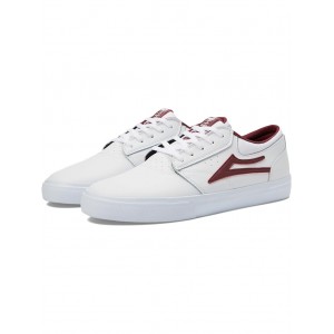 Griffin White/Burgundy Leather