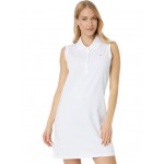 Sleeveless Solid Polo Dress Bright White