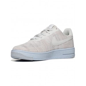 Air Force 1 Crater Flyknit (Big Kid) White/Photon Dust/Chambray Blue/Volt