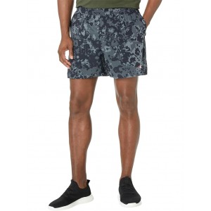 5 All Over Print Sport Shorts w/ Liner Crater Camo Black