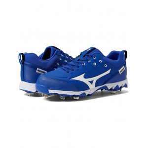 9 Spike Ambition 2 Low Metal Baseball Cleat Royal/White