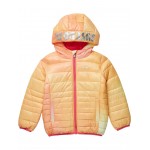 Just Do It Printed Puffer Jacket (Toddler) Hyper Pink