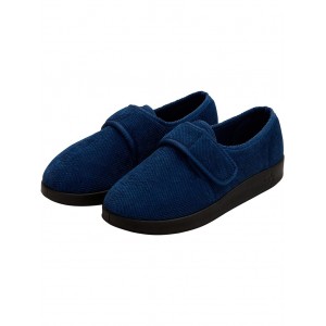 Wide & Comfy Easy Closure Slippers Navy/Black