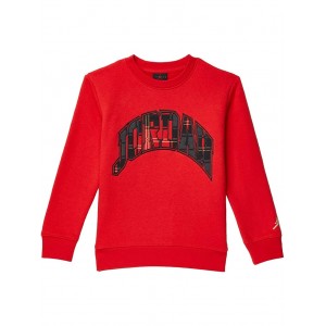 Essentials Plaid Crew Sweatshirt (Little Kids) Fire Red