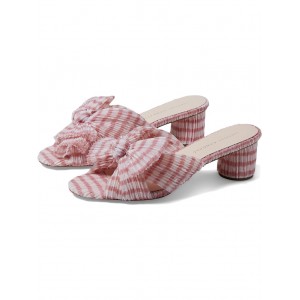 Emilia Pleated Knot Mule Soft Pink Gingham