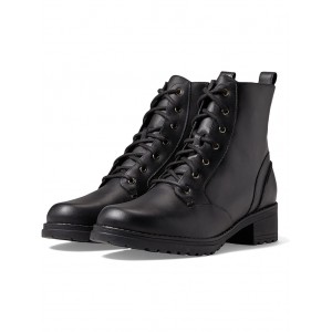 Camea Waterproof Combat Boot Black Waterproof Leather