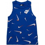 NSW French Terry All Over Print Tank (Little Kids/Big Kids) Game Royal/White