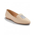 Ginny II Loafer with Owl Embroidery Rattan/Platinum