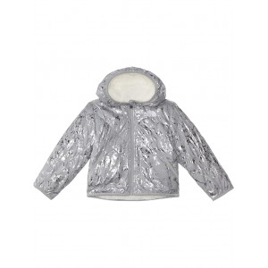 Reversible Shady Glade Hooded Jacket (Infant) Meld Grey Nature Texture Metallic Print