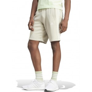 Essentials Fleece 3-Stripes Shorts Putty Grey