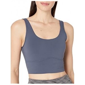 Meridian Fitted Crop Tank Downpour Gray/Metallic Silver
