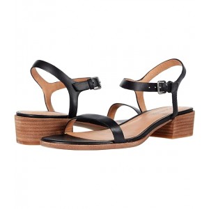 The Louise Sandal in Leather True Black
