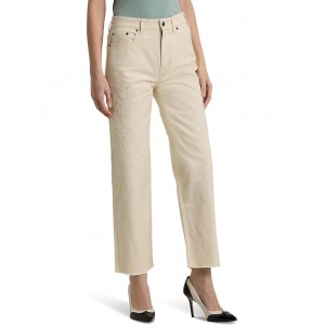 Petite High-Rise Relaxed Cropped Jean Mascarpone Cream Wash