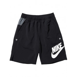 Woven HBR Shorts (Little Kids/Big Kids) Black/Iron Grey/White/White