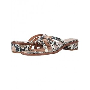 Jeni Mule in Snake Embossed Leather Muted Shell Multi