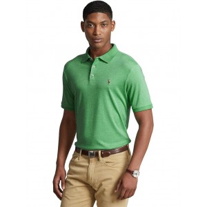 Classic Fit Soft Cotton Polo Shirt Resort Green Heather