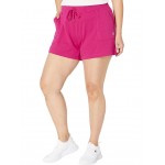 Plus Size Campus French Terry Shorts Strawberry Rouge