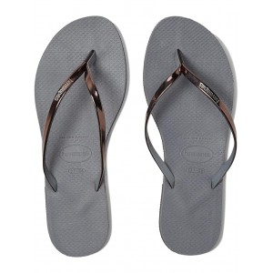 You Metallic Flip Flop Sandal Steel Grey/Metallic Graphite