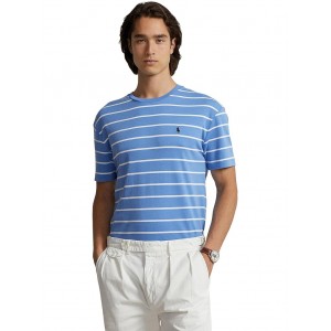 Classic Fit Striped Soft Cotton T-Shirt Summer Blue/White