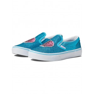 Classic Slip-On (Little Kid) Sequin Patch Shell/Blue Atoll