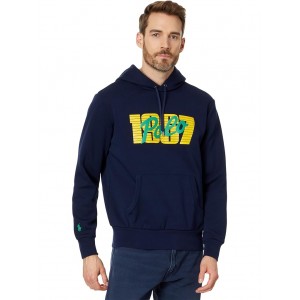 Logo Double-Knit Hoodie Navy