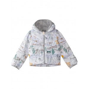 North Down Hooded Jacket (Infant) TNF White Like A Wolf Print