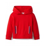 Striped Pocket Hooded Sweatshirt (Toddler/Little Kids/Big Kids) Red