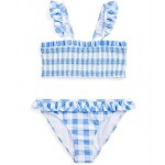 Gingham Two-Piece Swimsuit (Little Kids) Harbor Island Blue/Multi