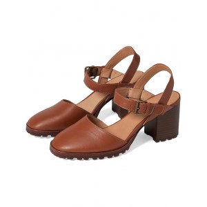 The Claudie Heeled Lugsole Mary Jane in Leather Dried Maple