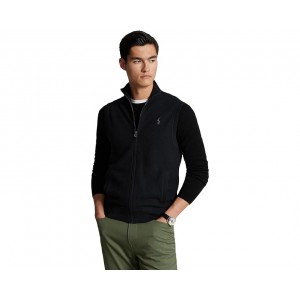 Polo Ralph Lauren Mesh-Knit Cotton Full-Zip Sweater Vest