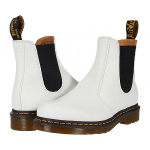 Dr Martens 2976 Yellow Stitch Smooth Leather Chelsea Boots