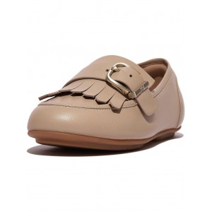FitFlop Allegro Fringe Buckled Leather Loafers