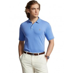 Classic Fit Soft Cotton Polo Shirt Summer Blue