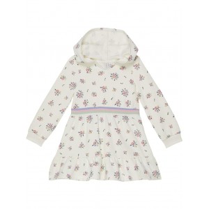 Floral Hooded Dress (Toddler/Little Kids/Big Kids) White