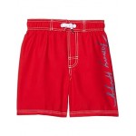 Tommy Script Graphic Boardshorts (Big Kids) Tommy Red