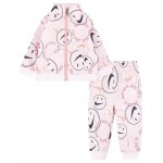 All Over Print Tricot Set (Infant) Pink Foam