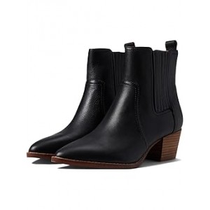 The Western Ankle Boot in Leather True Black