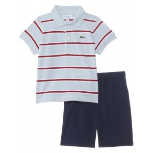 Lacoste Kids Short Sleeve Polo with Shorts Giftset (Toddler)